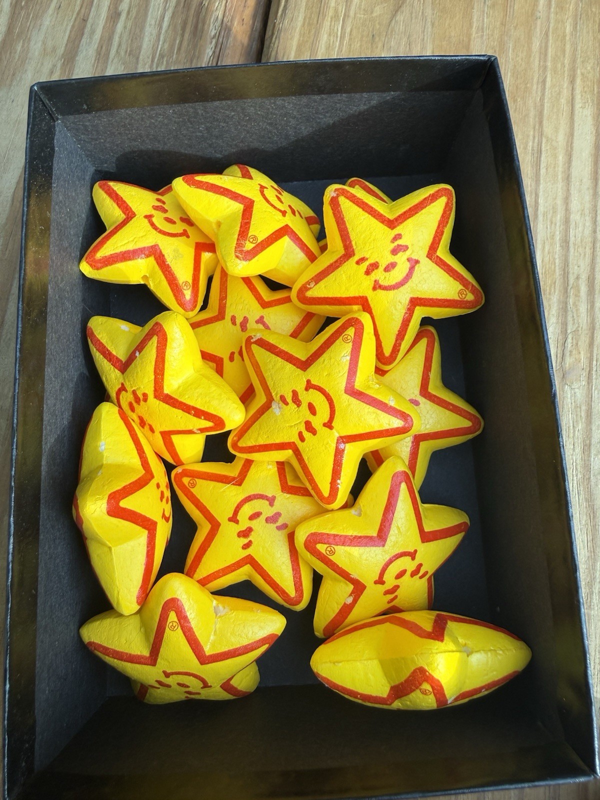 13 Vintage Hardee’s Carl’s Jr. Happy Star Logo Styrofoam Antenna Toppers