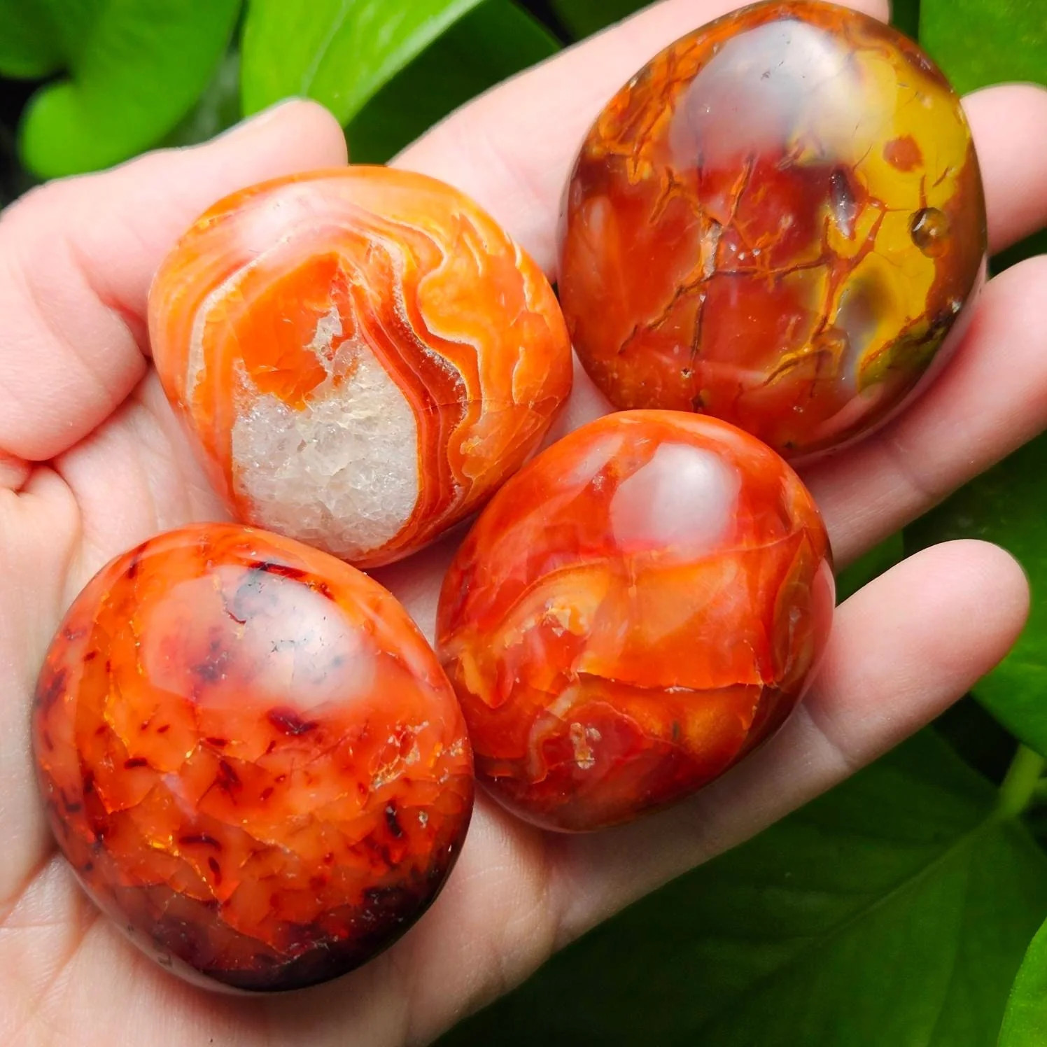 Carnelian Palm Stone