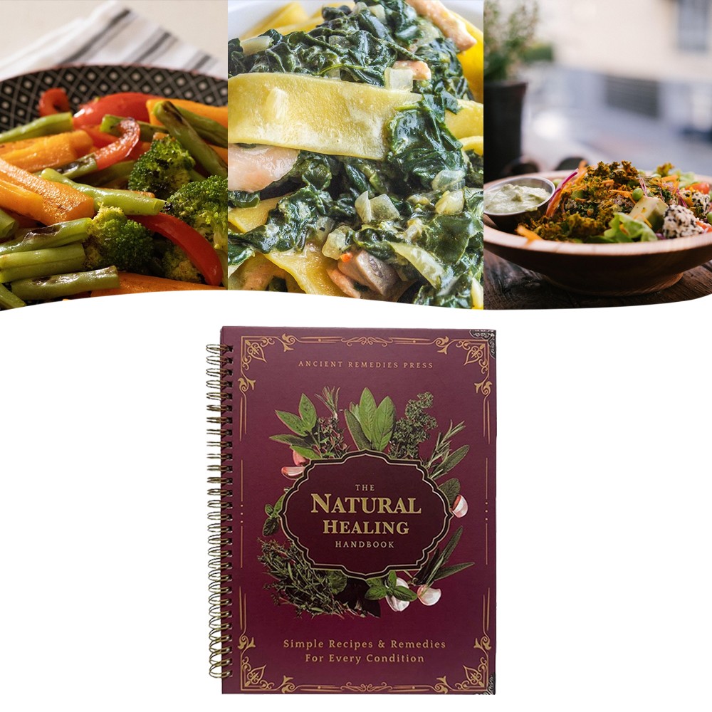 The Natural Healing Handbook Spiral Bound Guide with Herbal Remedies and Recipes