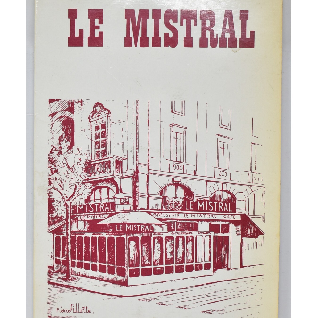 1980s Le Mistral Cafe Brasserie Glacier Menu 2 Place du Chatelet Paris France