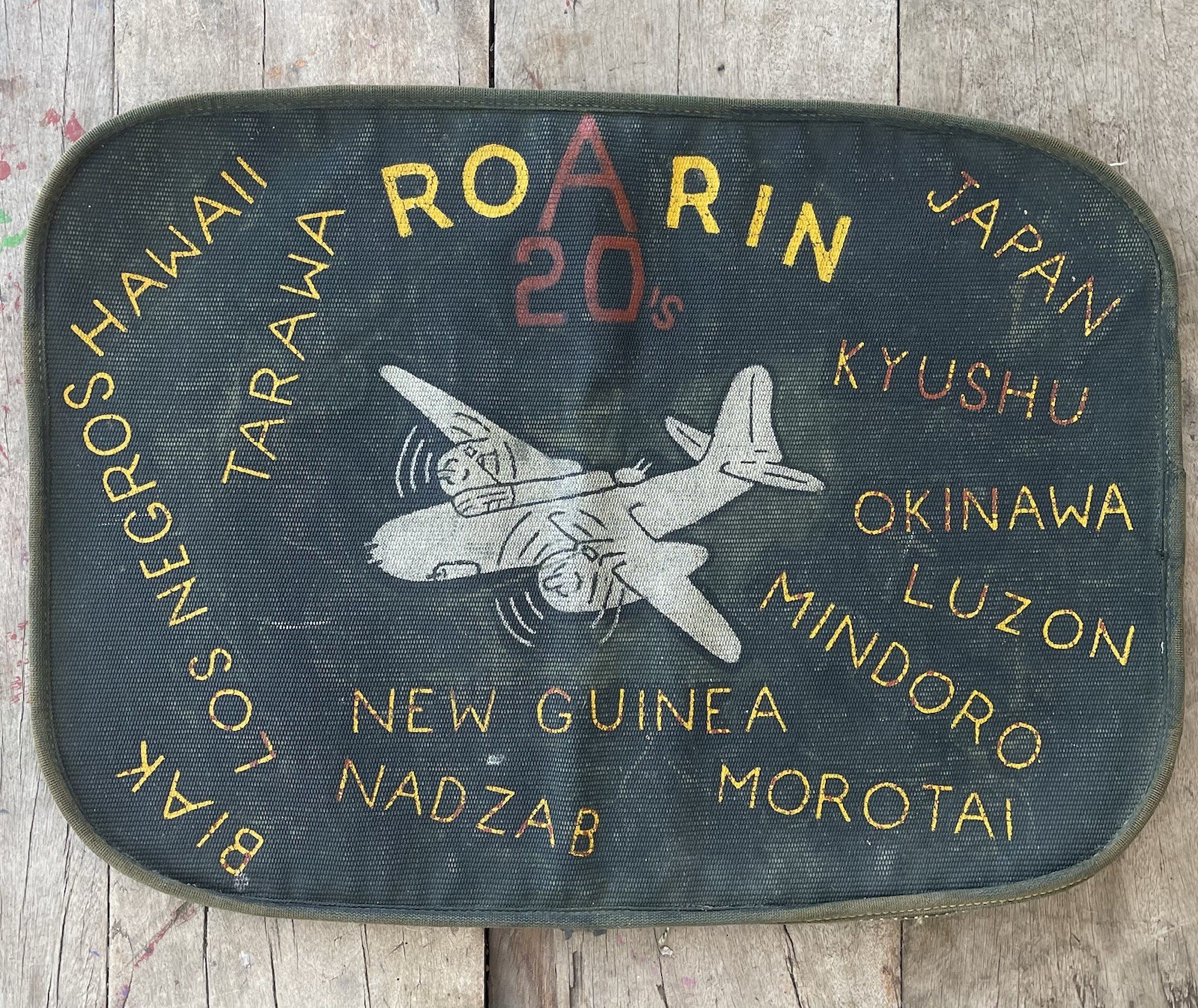 WWII USAAF 312th Bomb Group Roarin’ 20’s A-20 Havoc Painted Flight Bag Art