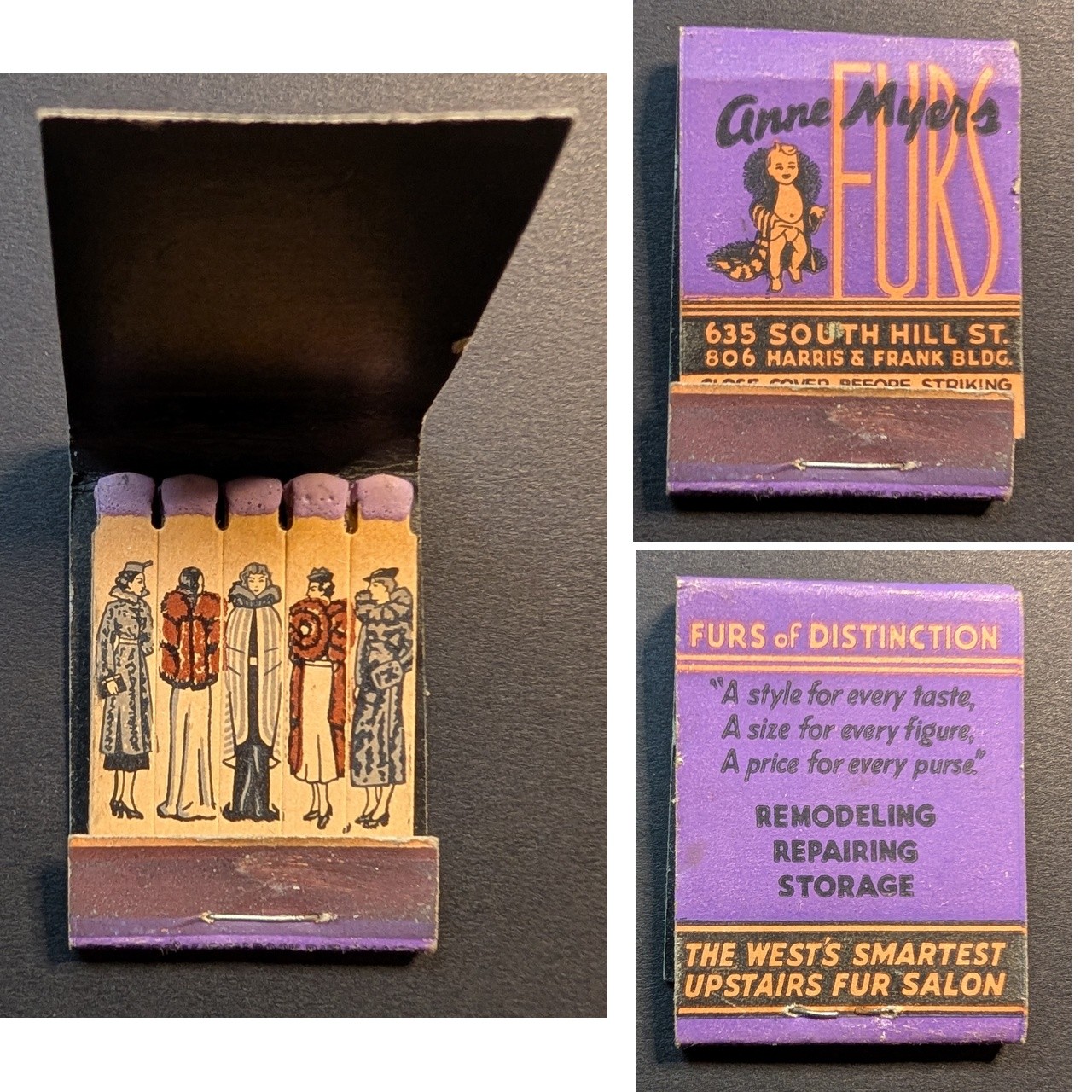 Feature Matchbook Anne Myers Furs