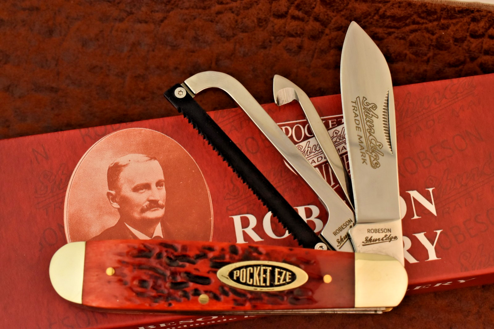 ROBESON SHUREDGE CUTLERY GAMECOCK ROOSTER FIGHTN BONE COCK KNIFE NICE POCKETEZE