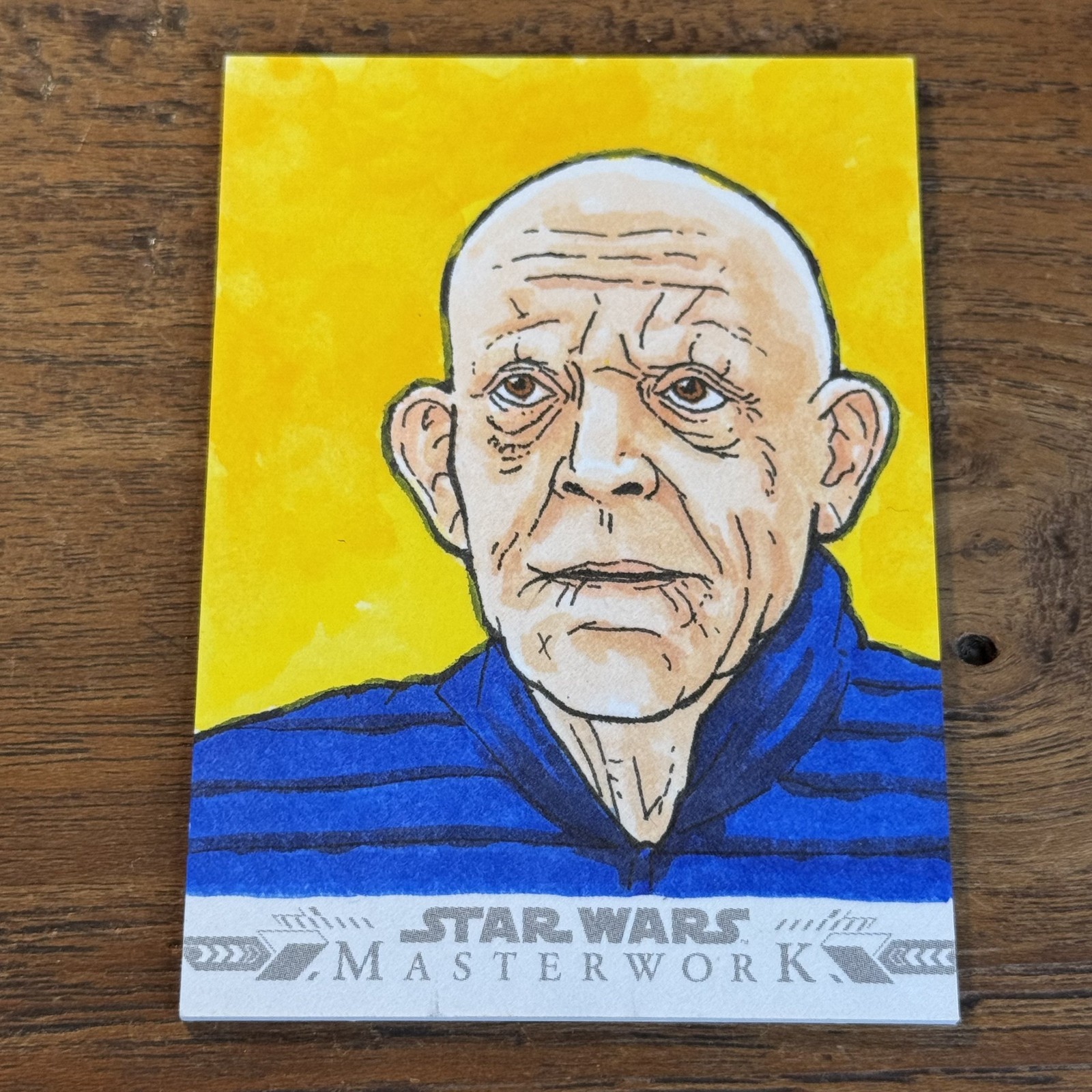 Commissioner Helgait 2022 Topps Star Wars Masterwork SKETCH 1/1 Card Dan Lawler