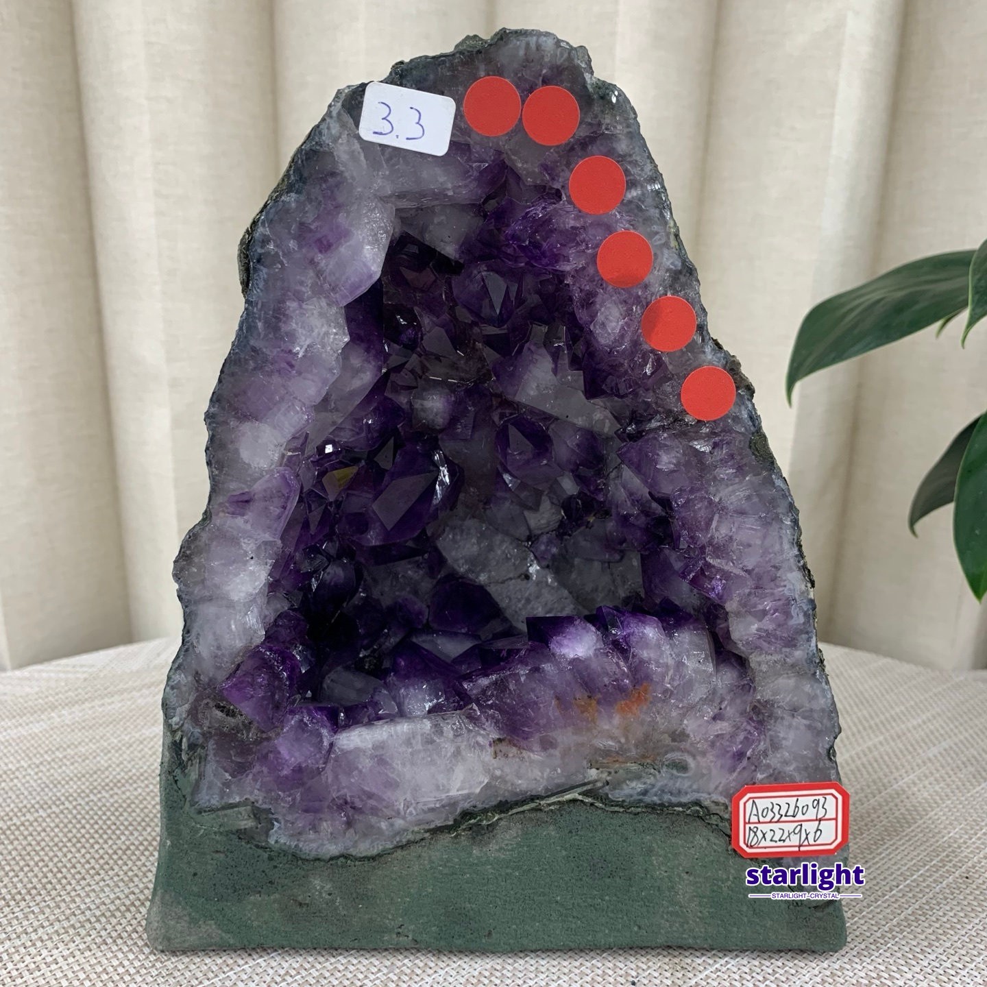 7.2LB   Natural Amethyst Geode Quartz Crystal Cluster Cathedral Energy healing