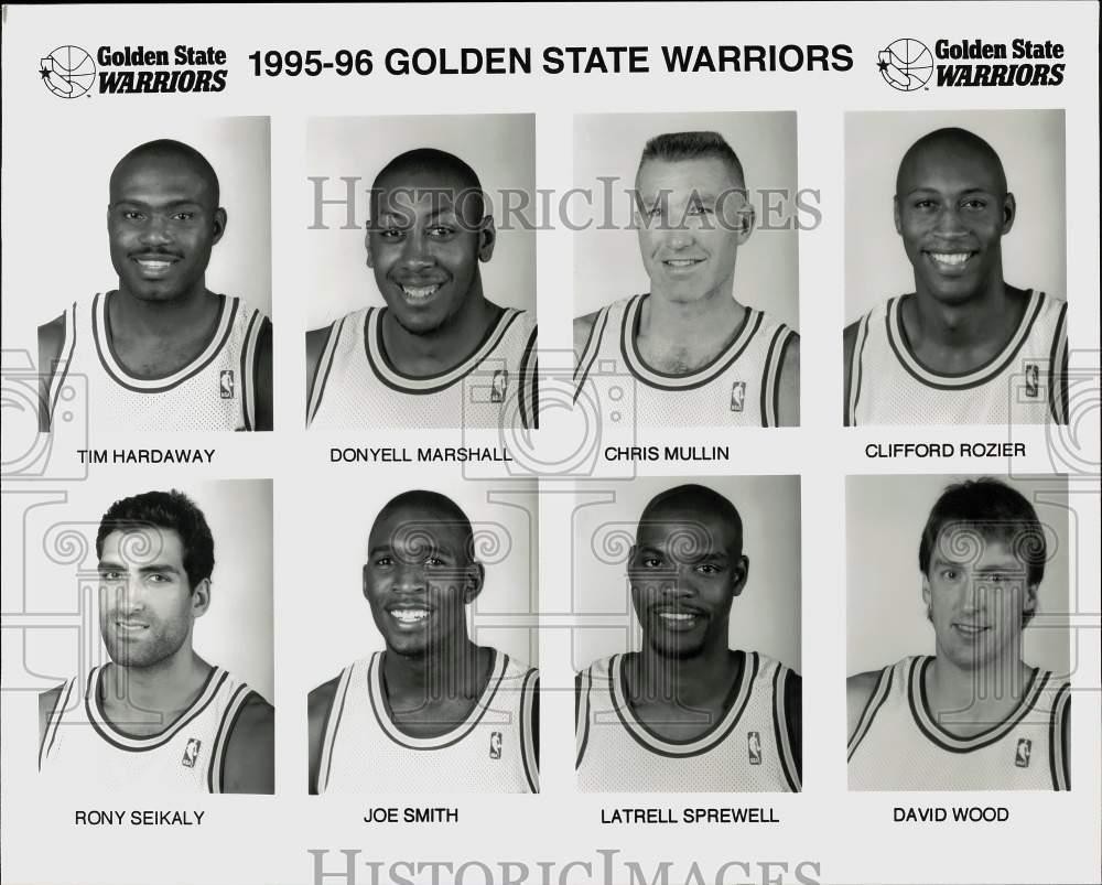 1995 Press Photo Golden State Warriors Basketball Player Headshots - srs01772