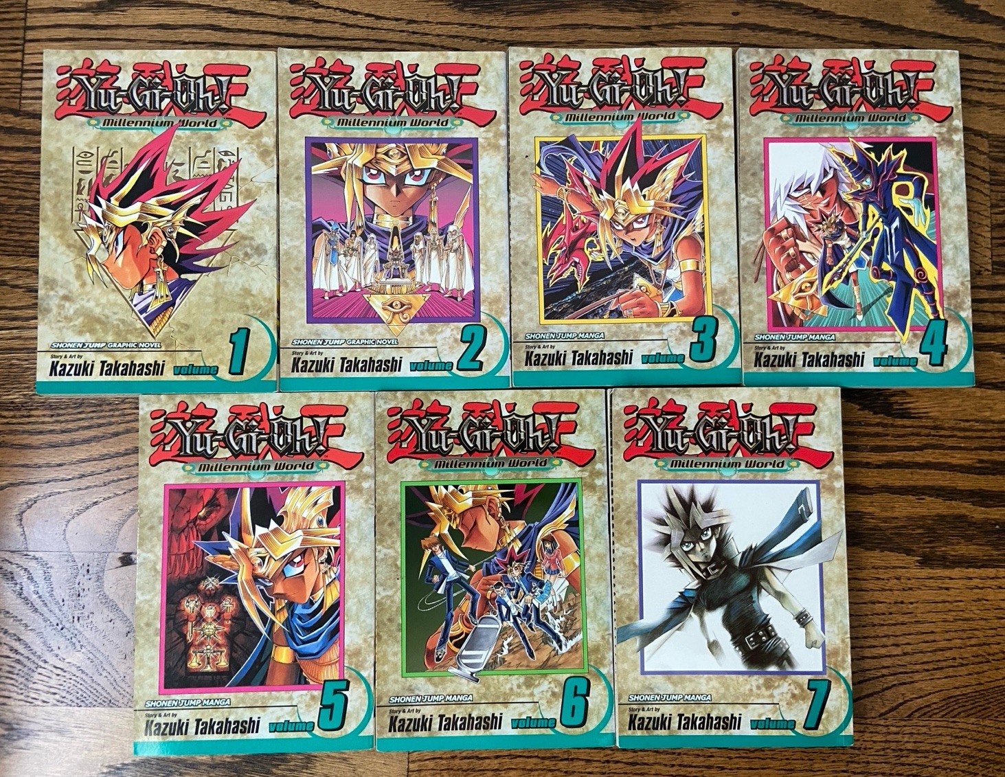 Yu-Gi-Oh Millennium World Complete Set Volumes 1 2 3 4 5 6 7 Yugioh Manga Lot