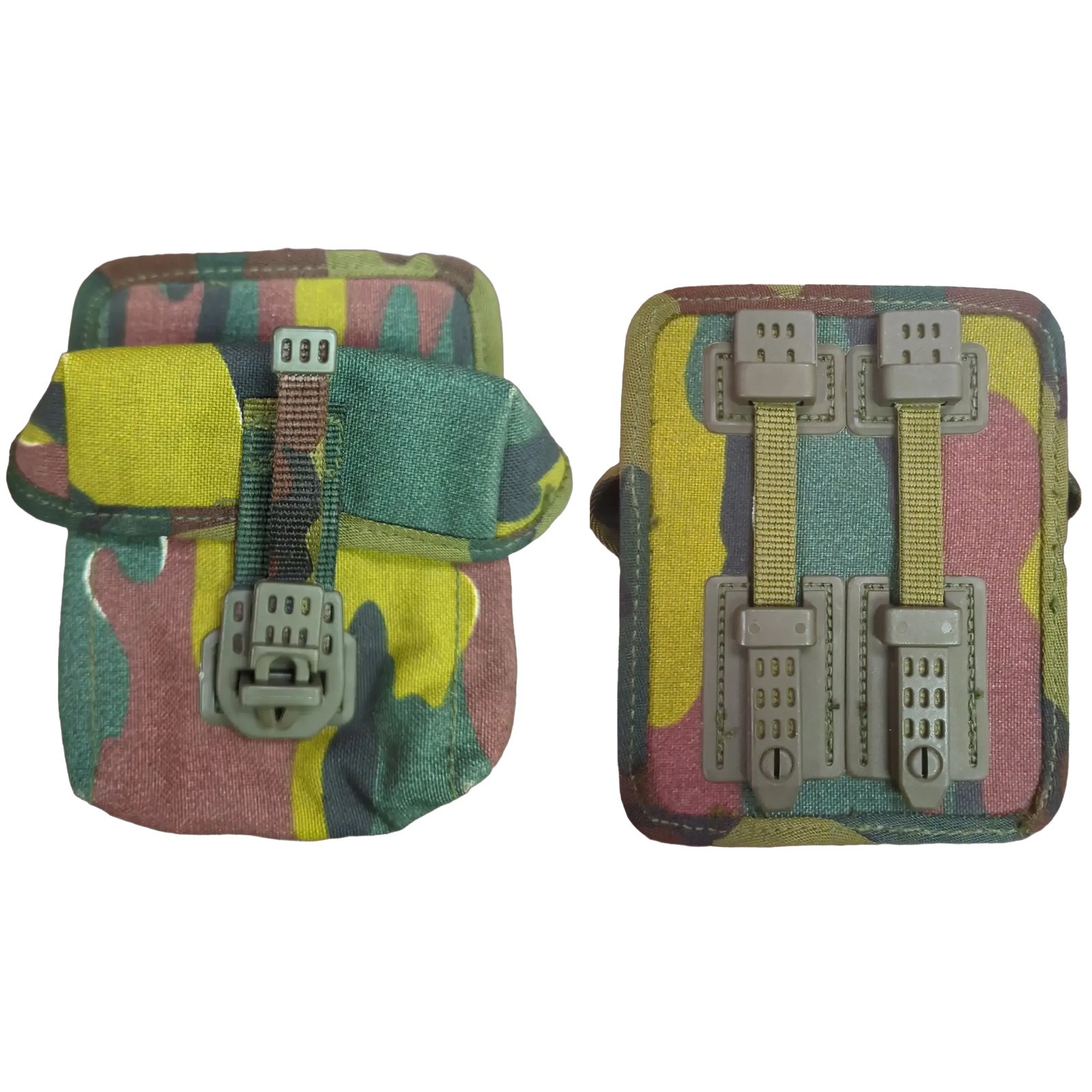 Authentic Belgian Jigsaw Camo Hi Power Mag Pouch Gen2 With Quick-Release Pull