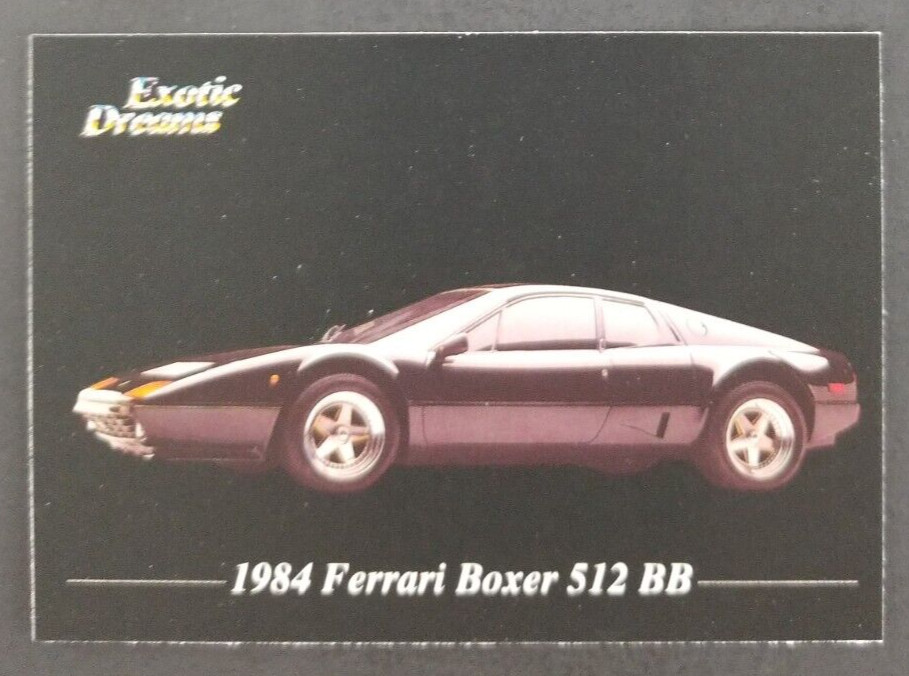 1984 Ferrari Boxer 512 BB 1992 Exotic Cars Card #81 (NM)
