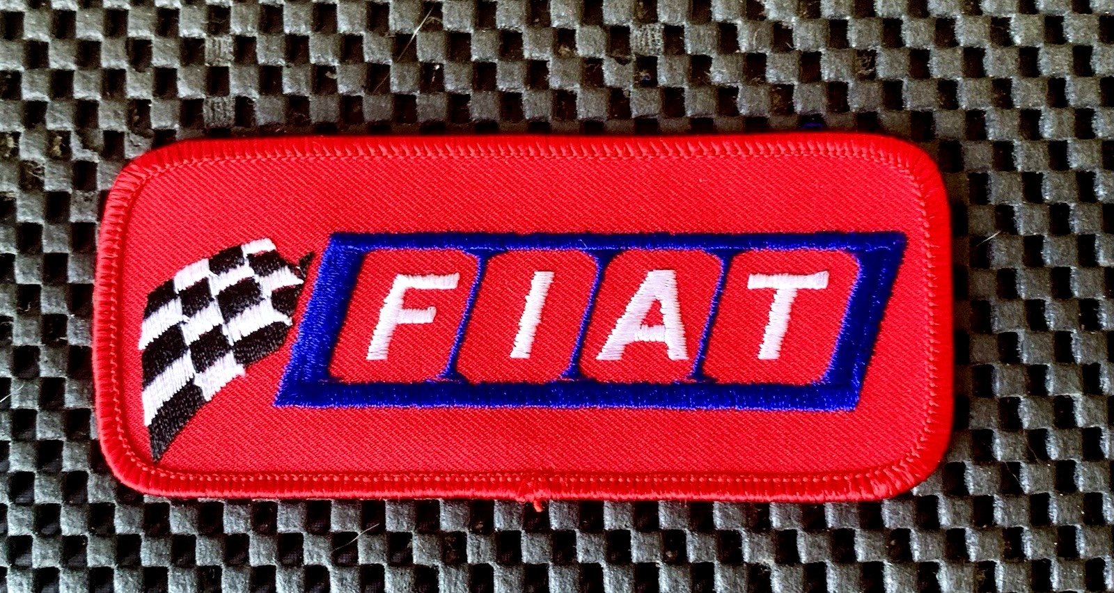 FIAT EMBROIDERED SEW ON PATCH ITALIAN AUTOMOBILE MAKER STELLANTIS 4 3/4 x 2\