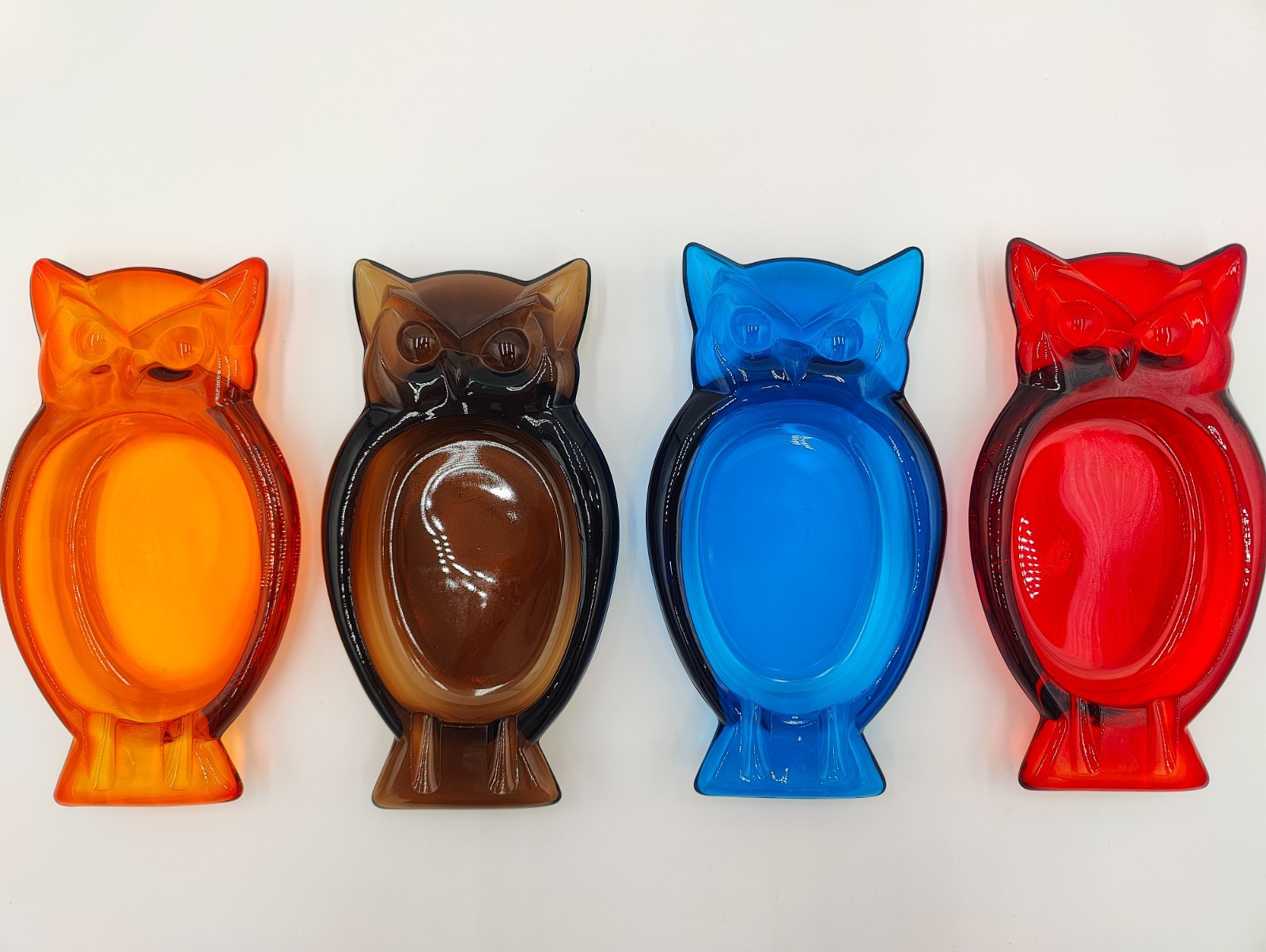 Mid century modern Viking Owl ashtray collection HTF brown 👀
