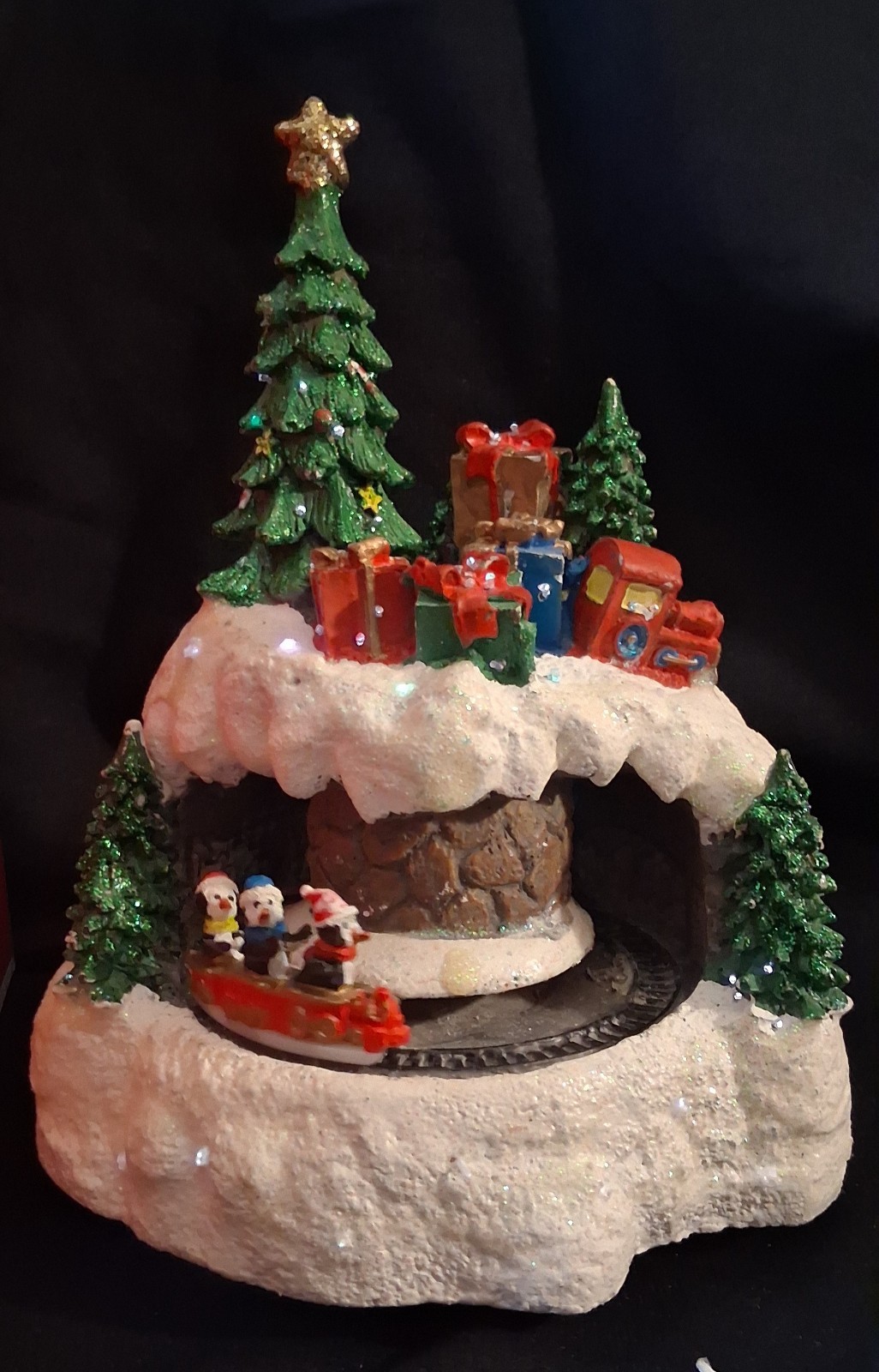 Vtg 1999 Target Christmas Village Animated Train Fiber Optic Lights Holiday Dec