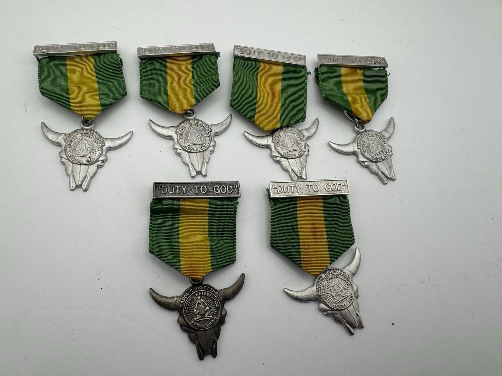 DUTY TO GOD AWARD BSA MEDAL BOY SCOUTS LDS MORMON AARONIC PRIESTHOOD BISON SKULL DUTY TO GOD AWARD BSA MEDAL BOY SCOUTS LDS MORMON AARONIC PRIESTHOOD BISON SKULL