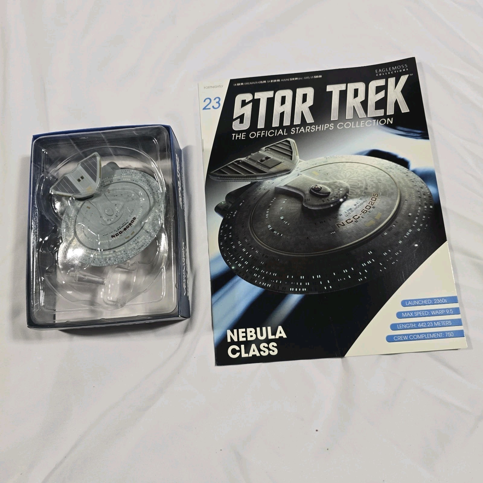 Eaglemoss Star Trek USS Honshu Nebula Class #23 w/ Magazine DS9 Deep Space Nine