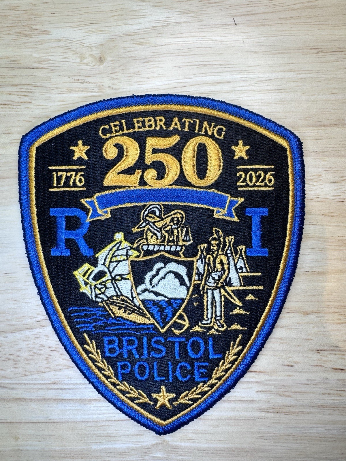 Bristol RI Novelty 250th Anniversary  PD Patch 4.5”