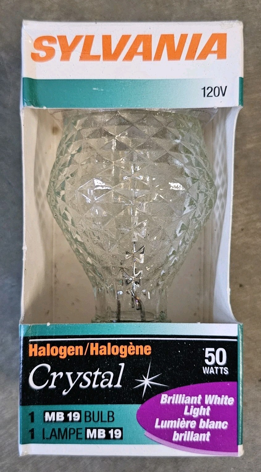 Sylvania Crystal MB19 Bulb 50W 120V Capsylite Clear Lamp NOS - READ DESC