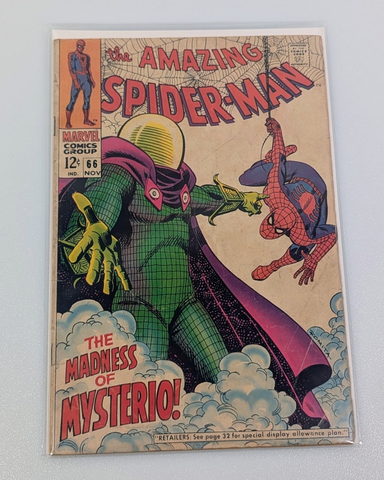 The Amazing Spider-Man #66 (Marvel Comics, 1968) Classic John Romita Cover