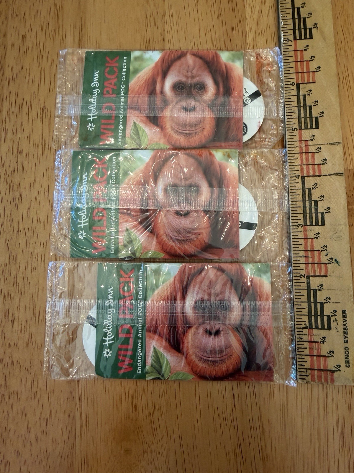 Vintage Holiday Inn Wild Endangered Animal POG Collection Sealed Pack Toy