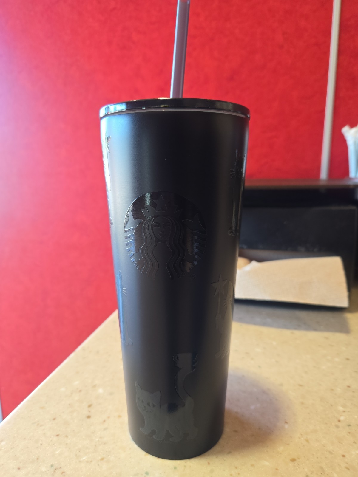 Starbucks Black Cat CUP Halloween Glow In Dark 2026 New 🎃 Starbucks Black Cat CUP Halloween Glow In Dark 2026 New 🎃