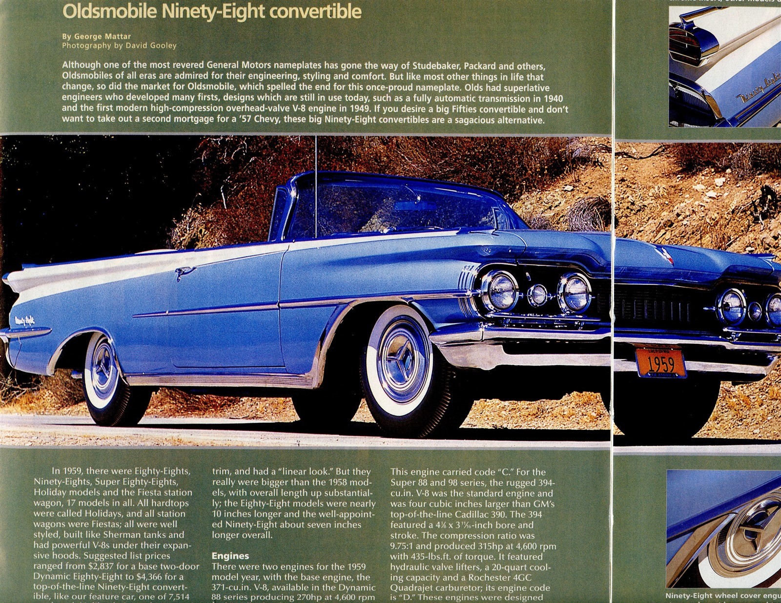 1959 OLDSMOBILE 98 6 PG BUYERS GUIDE 