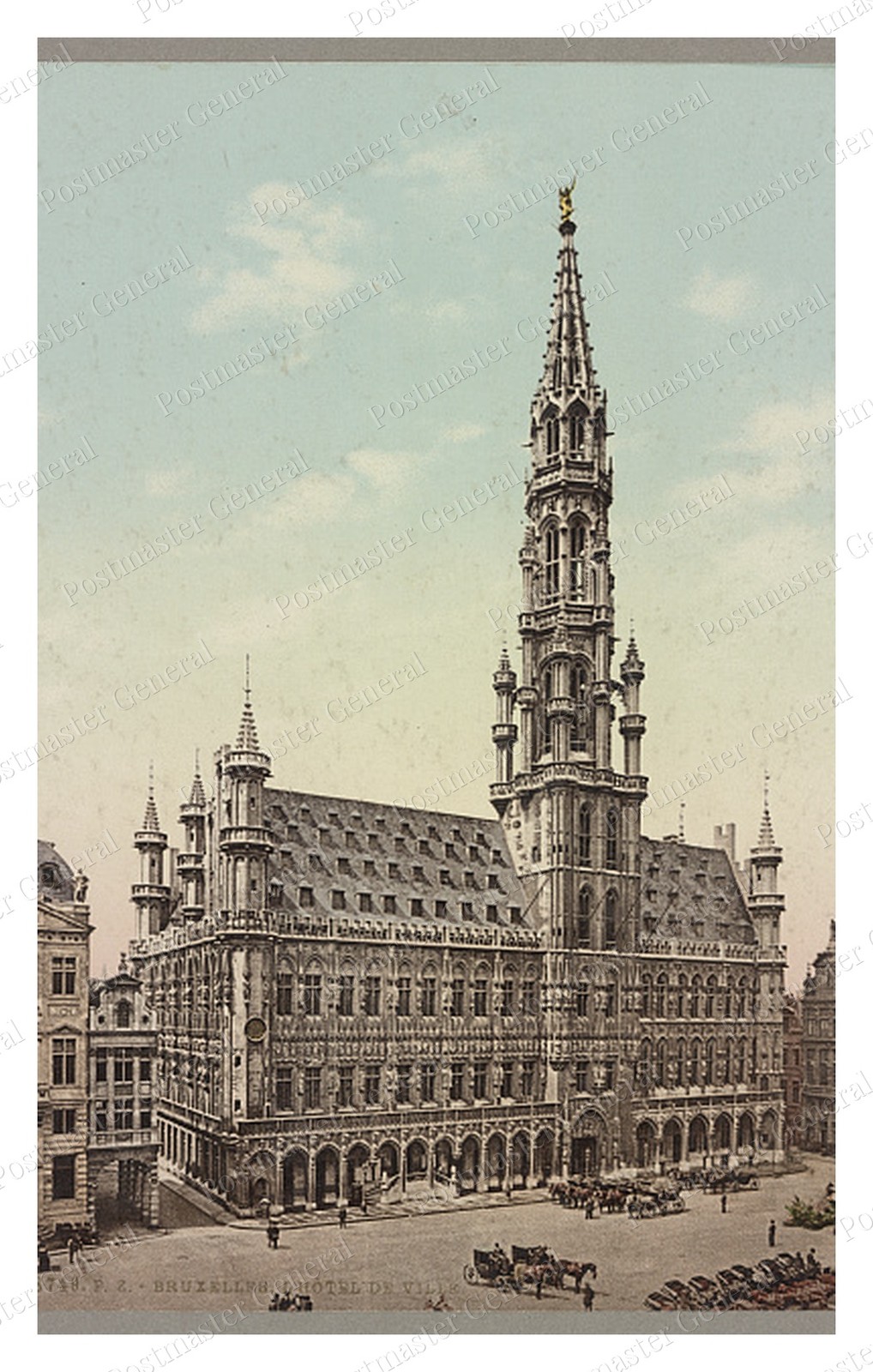 Brussels City Hall Standard Postcard COPY RPPC