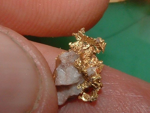 CALIFORNIA IRONCAP GOLD QUARTZ SPECIMEN .42 GRAM POCKET GOLD AND QUARTZ