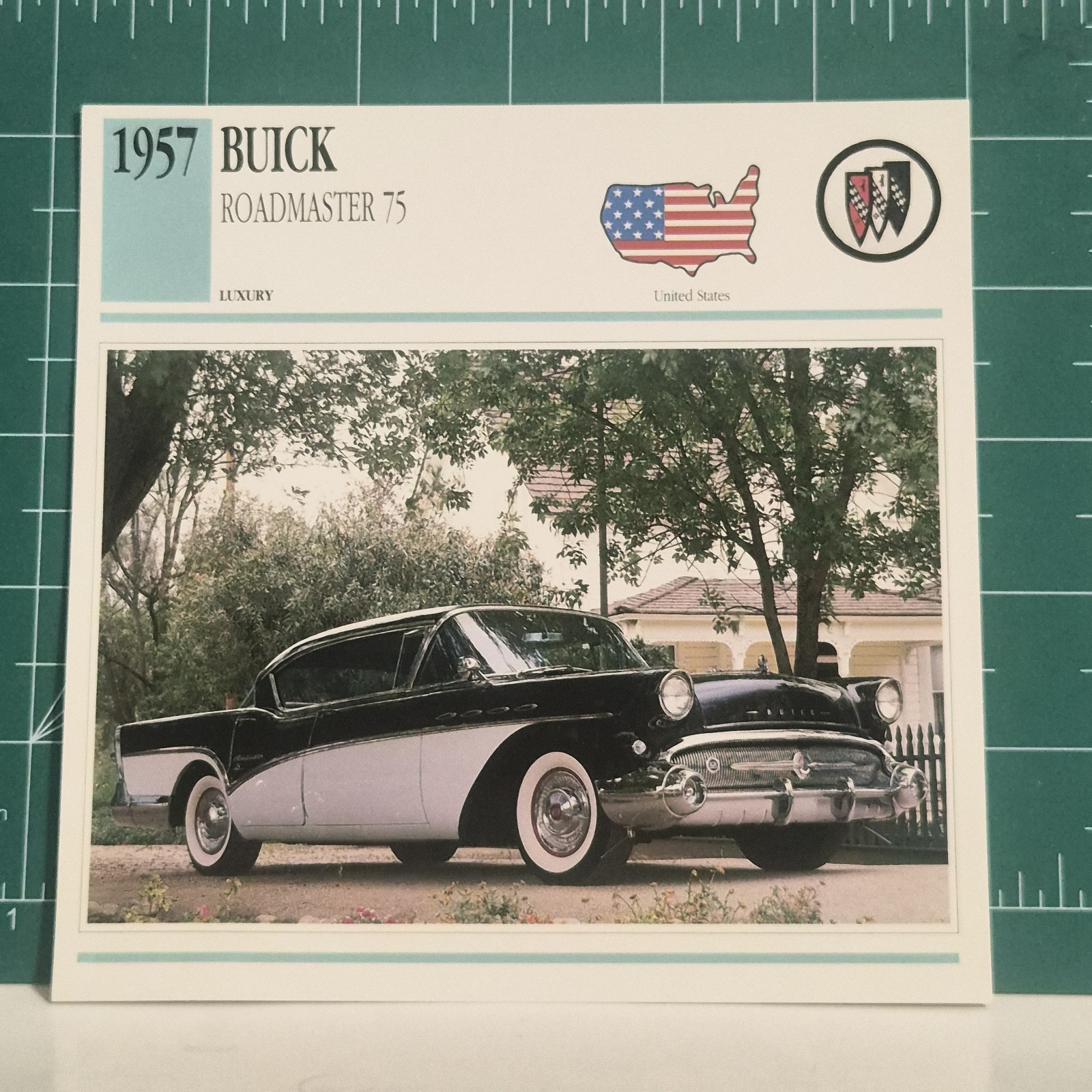 1957 Buick Roadmaster 75 Vintage Classic Cars Collector Info Card 1992