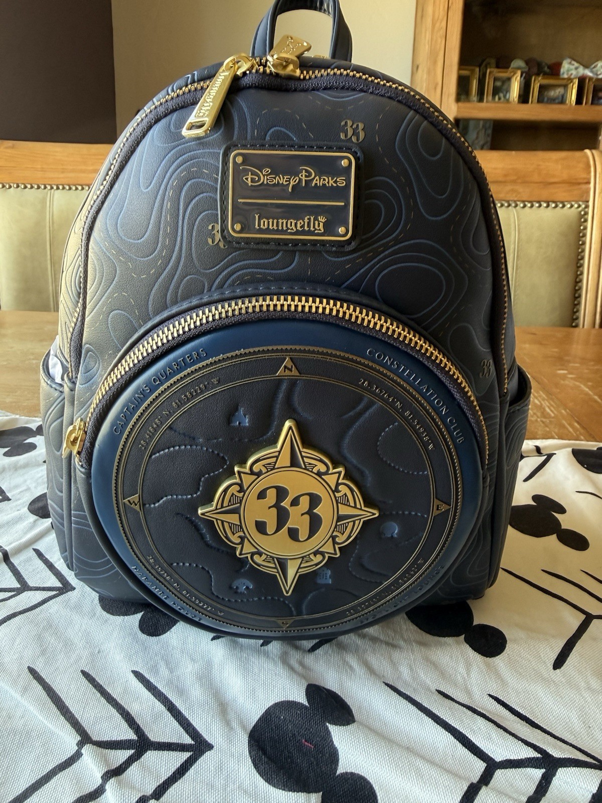 RARE Exclusive Club 33 Compass WDW Disney Parks Loungefly Backpack NWT