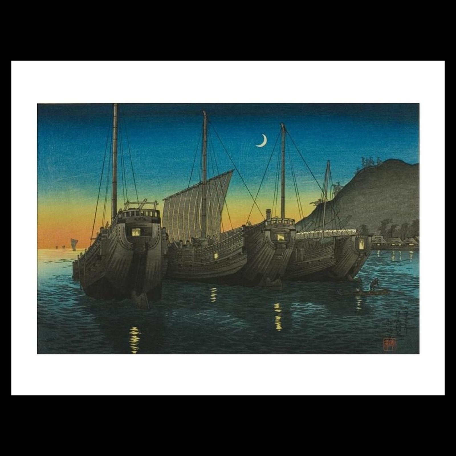 Takahashi Hiroaki (Shotei) - Inatori Bay in Izu (1926) Art Card Print