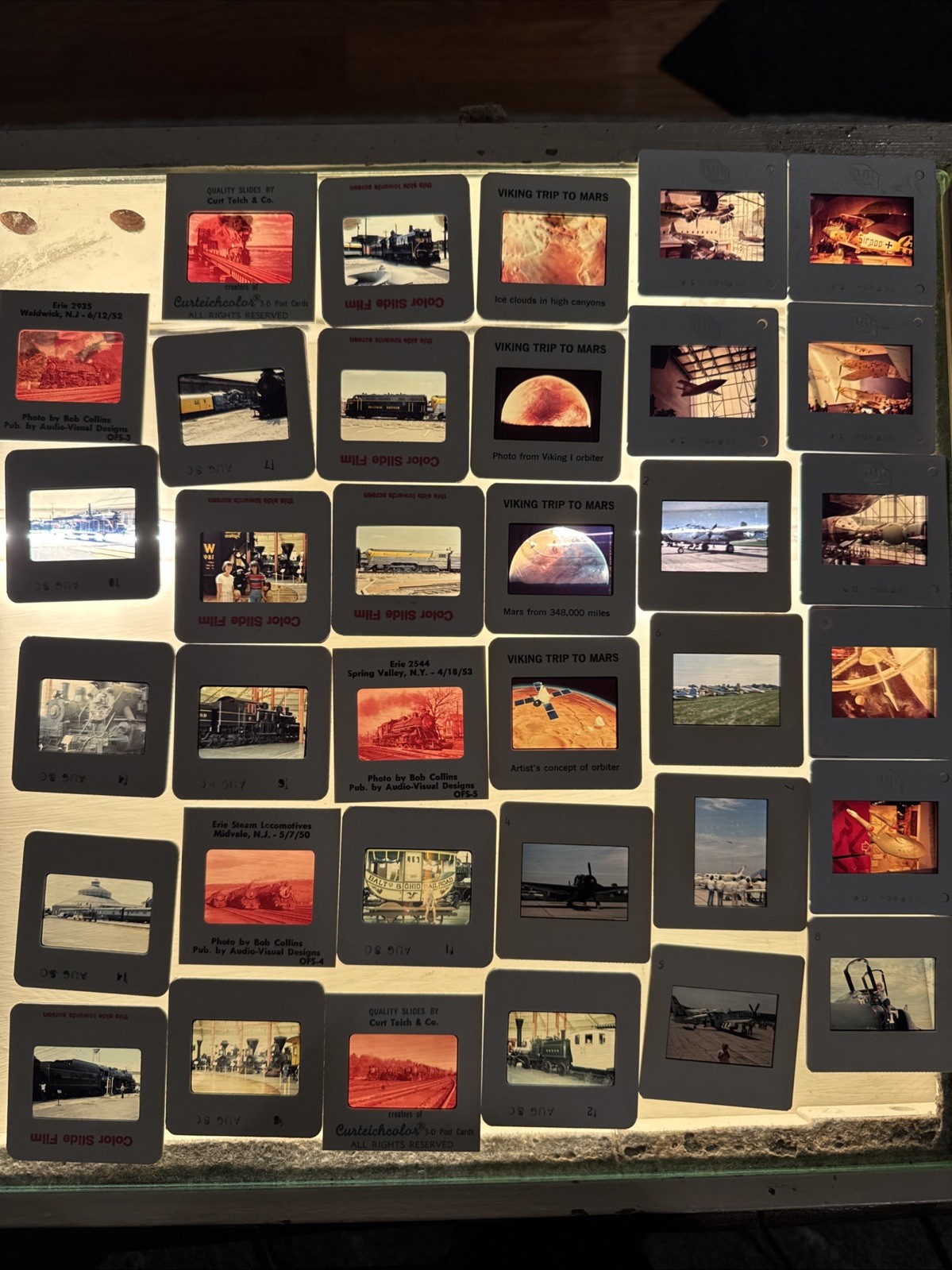 1980 Original Color Train/Railroad Slides, Air And Space Museum Slides Assorted