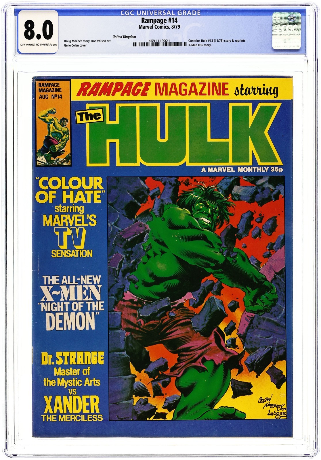 Rampage Monthly Magazine #14 Rampaging Hulk - 1979 - CGC 8.0 - Gene Colan