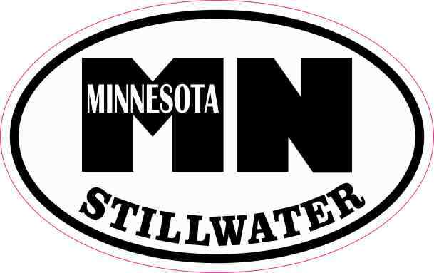 4in x 2.5in Oval MN Stillwater Minnesota Sticker