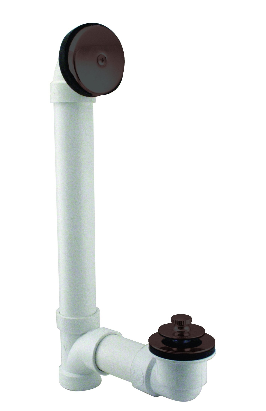 Westbrass Pull & Drain Sch. 40 PVC Bath Waste with One-Hole Top Elbow, Oil Ru...