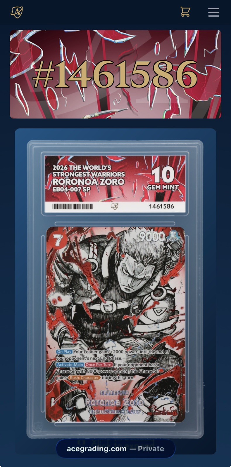 Ace 10 Pop 2 2026 - Roronoa Zoro - The World's Strongest Warriors perfect subs