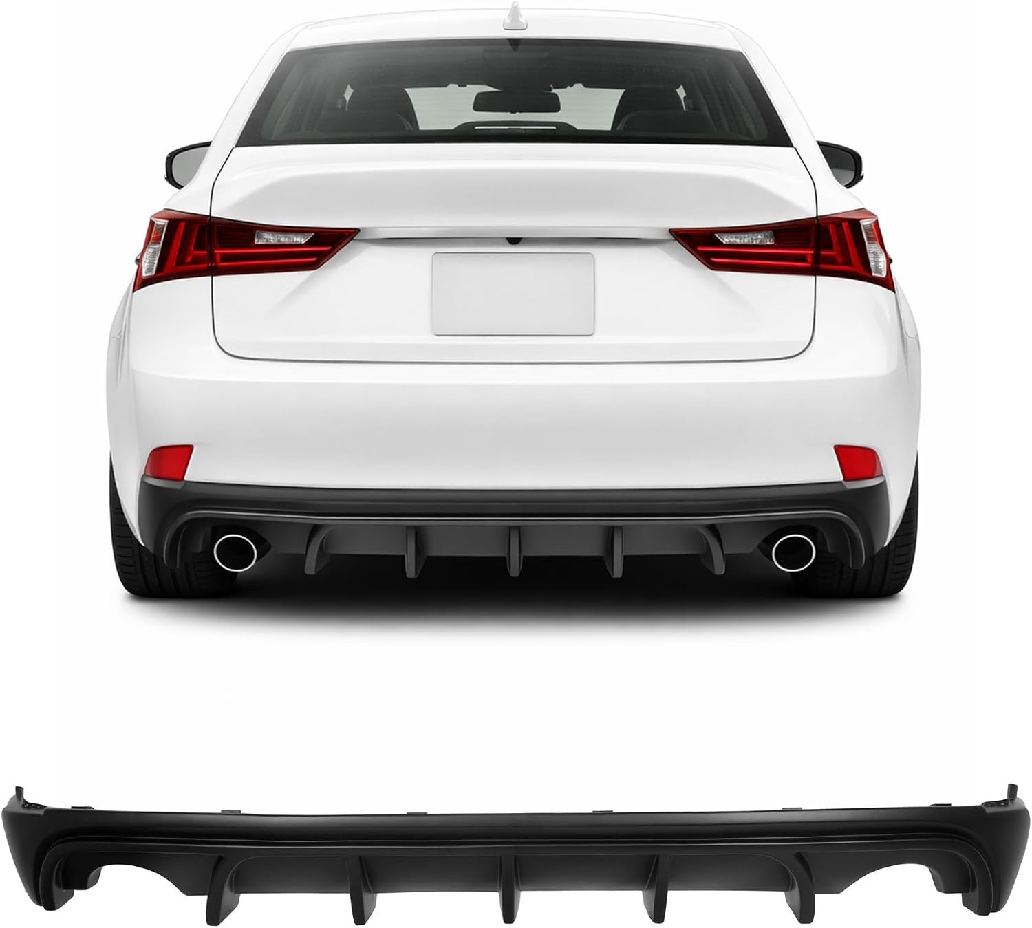 🚗 Rear Bumper Diffuser for 2014-2016 Lexus IS250 IS350 IS200T 4-Door Valance