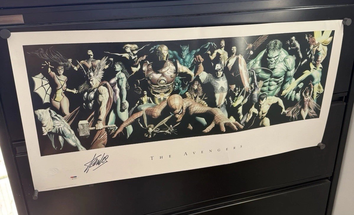 Alex Ross Avengers Upper Deck Giclee LIMITED Rare 2009 Stan Lee Signed Auto PSA