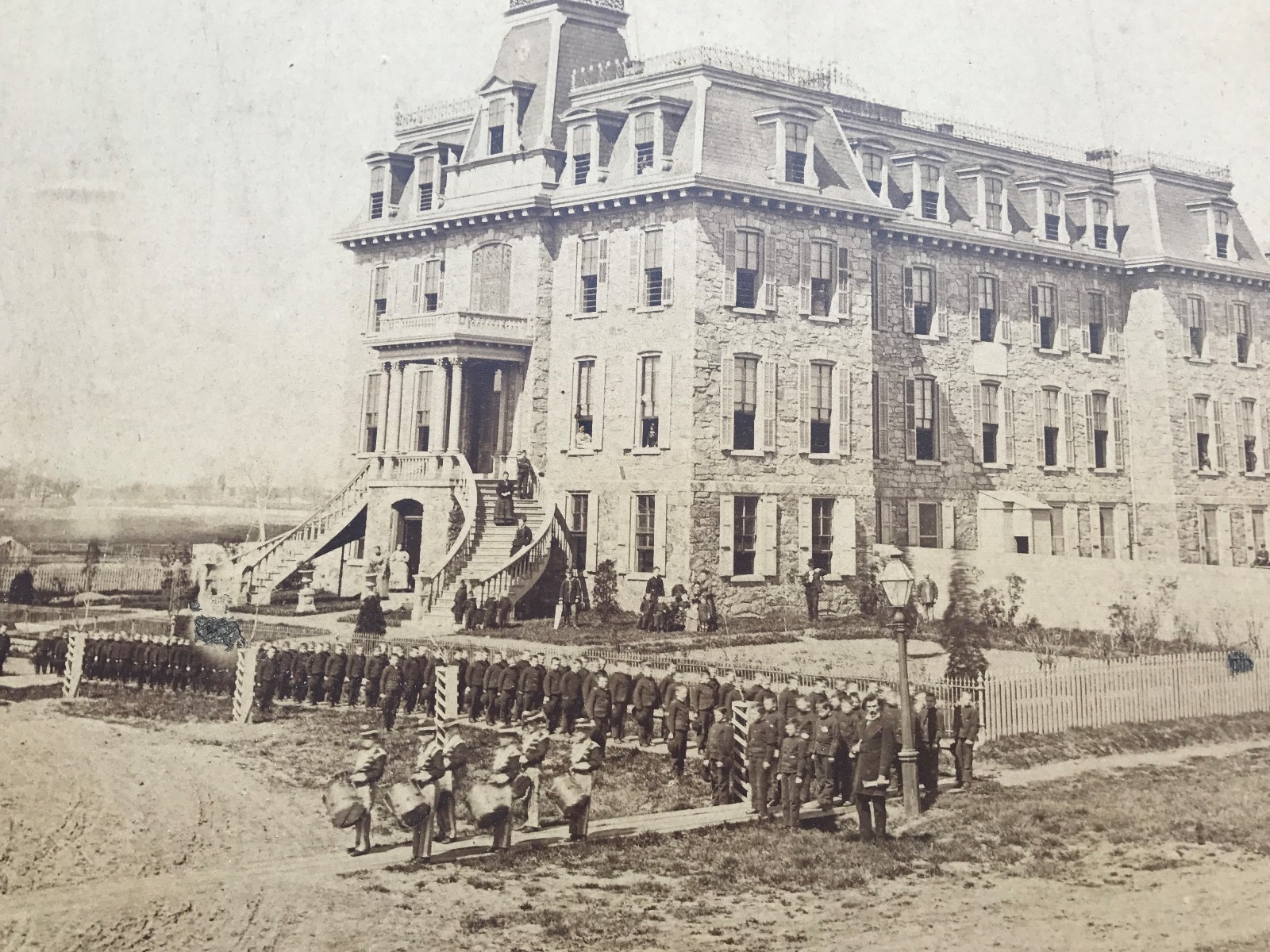 1876 Philadelphia Orphan Home Band Civil War George Meade Centennial Photograph