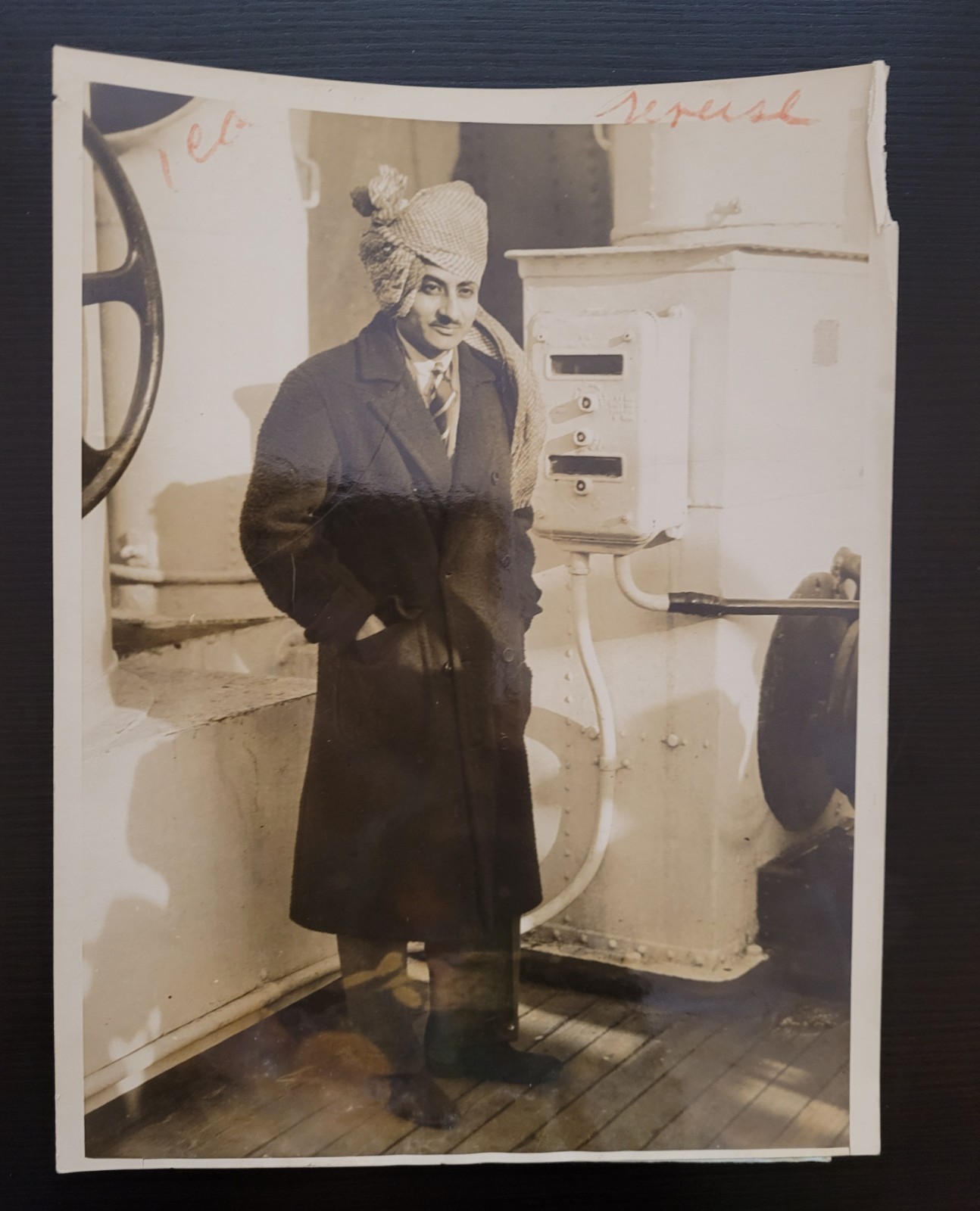 1926 India Prince Madhavsinhji Photo RMS Aquitania Ship Ocean Liner Agriculture