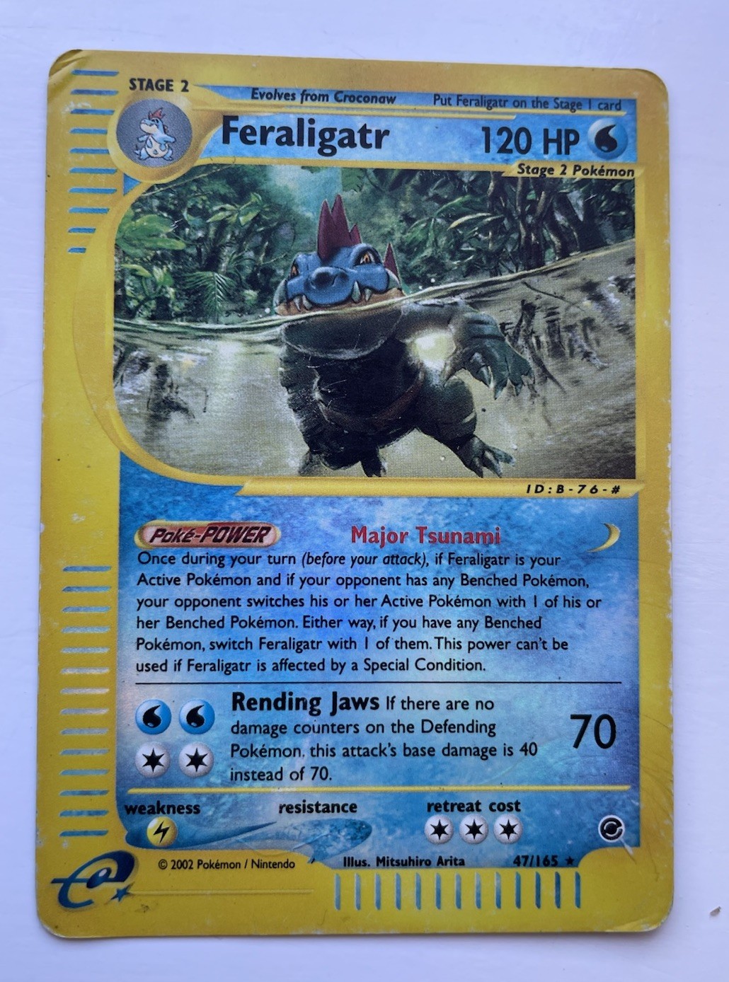 Feraligatr 47/165 Expedition Base Set Reverse Holo Heavily Played 2002