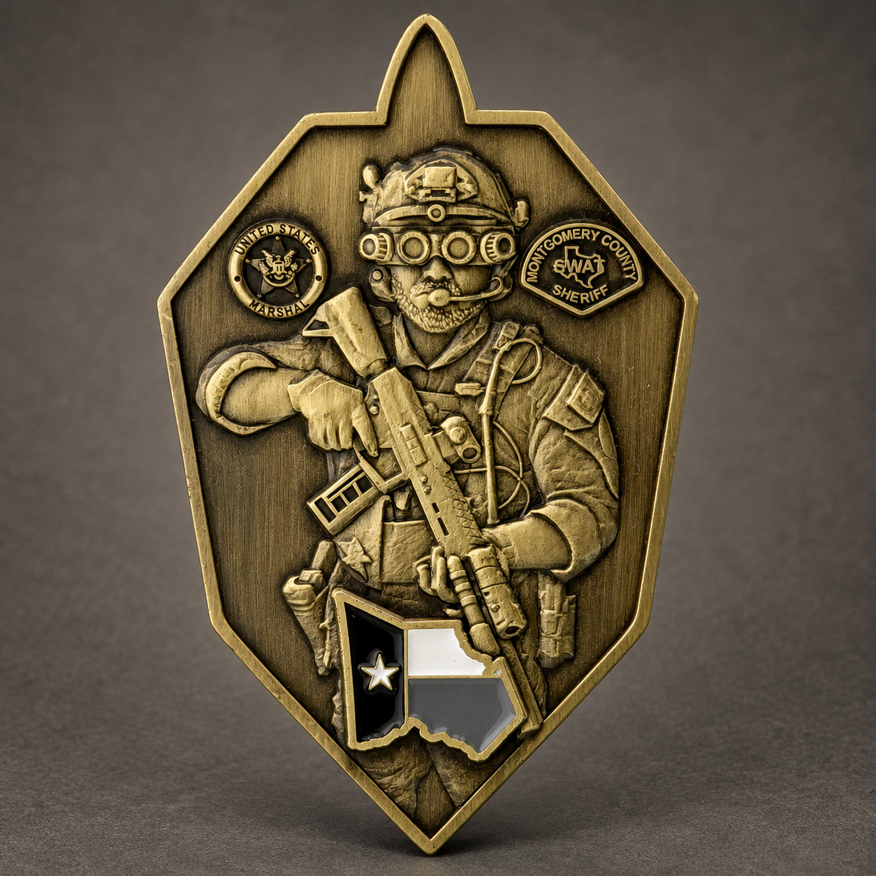US Marshals Montgomery County SWAT Texas Fugitive Task Force Challenge Coin