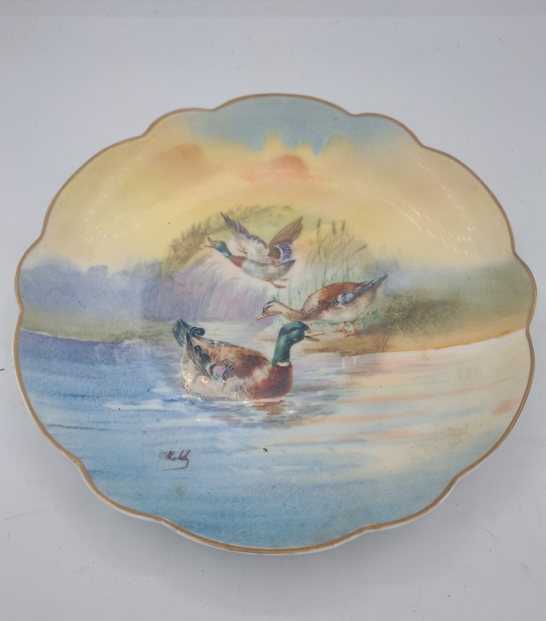 Vintage L.R.L Hand Painted Plate - 