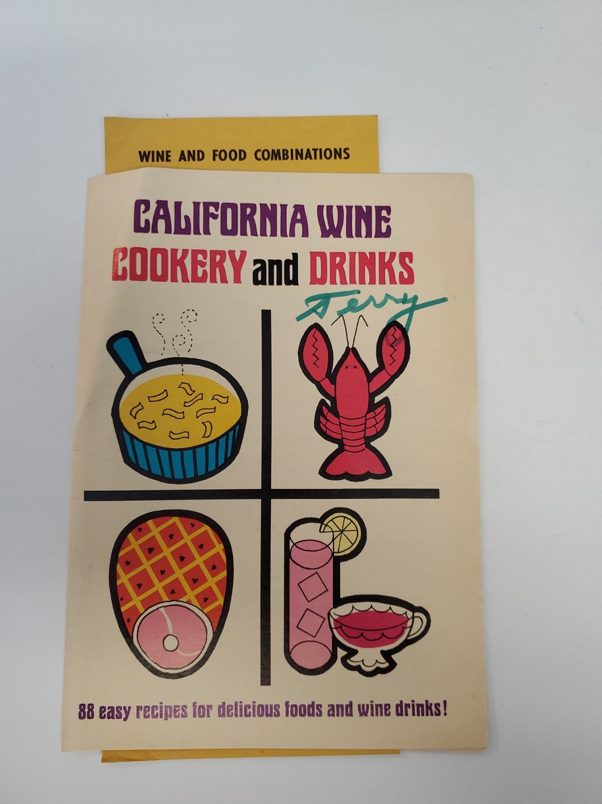 California Wine Cookery and Drinks Booklet Wine Advisory Board Vintage 1967