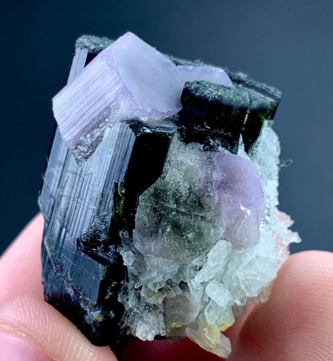146 Carat Apatite Crystal Combine with Tourmaline Specimen from Pakistan
