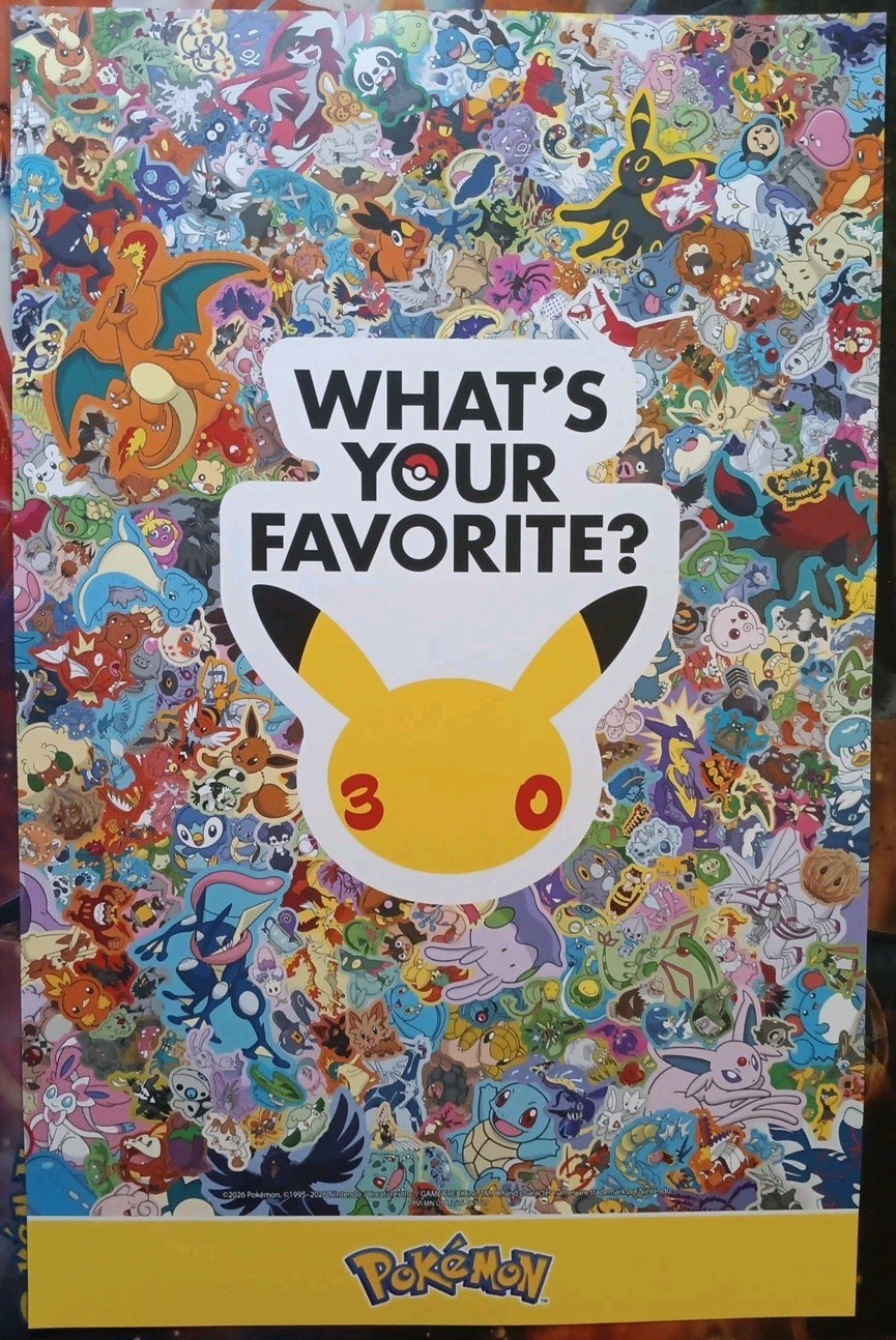 30th Pokemon Poster \