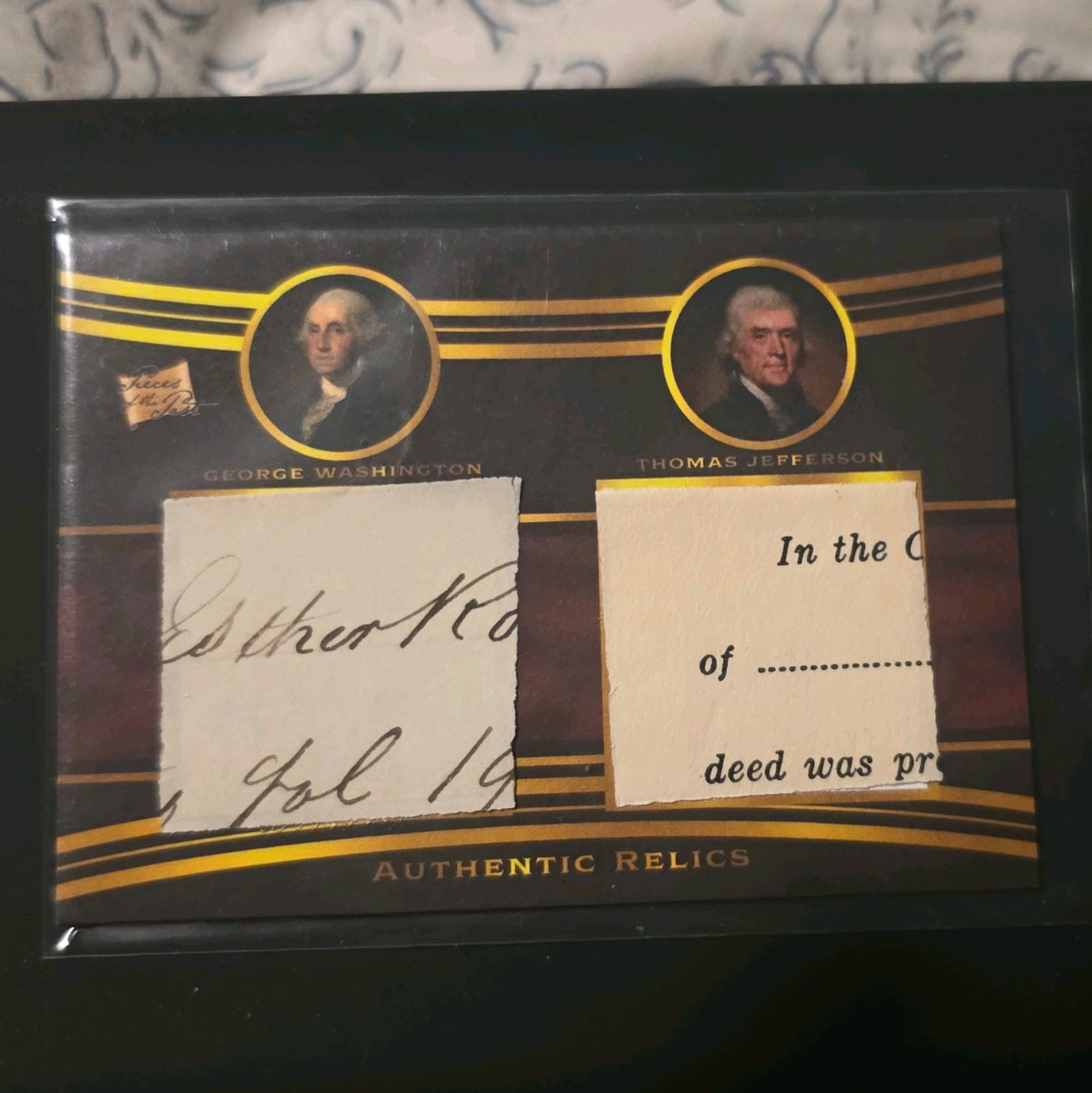 2022 Pieces Of The Past George Washington Handwritten Dual Relic