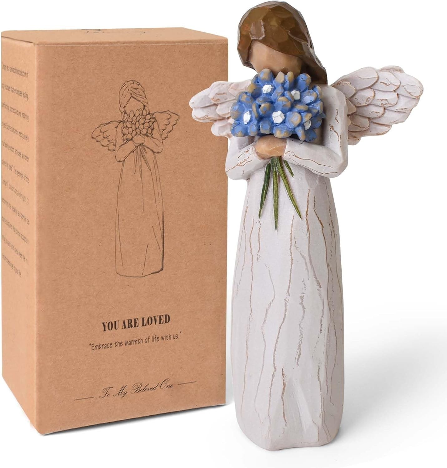 Forget Me Not Guardian Angel Figurines, Sympathy Gifts for Loss of Loved One, Mi