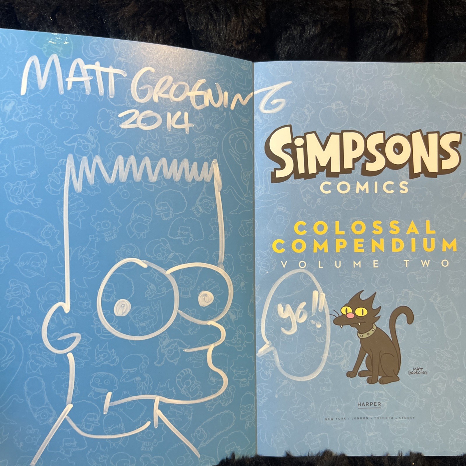 Simpsons Comics Colossal Compendium #2 2014 w/ SIGNED MATT GROENING SKETCH π₯π₯ Simpsons Comics Colossal Compendium #2 2014 w/ SIGNED MATT GROENING SKETCH π₯π₯