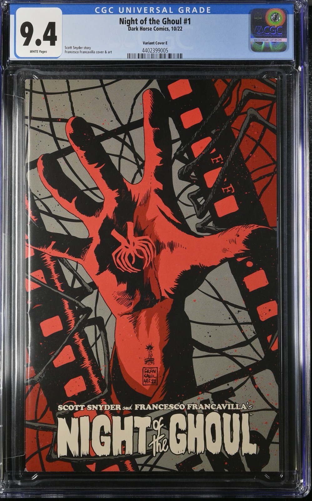 NIGHT OF THE GHOUL #1 | FRANCAVILLA 1:100 Variant SCOTT SNYDER Optioned CGC 9.4