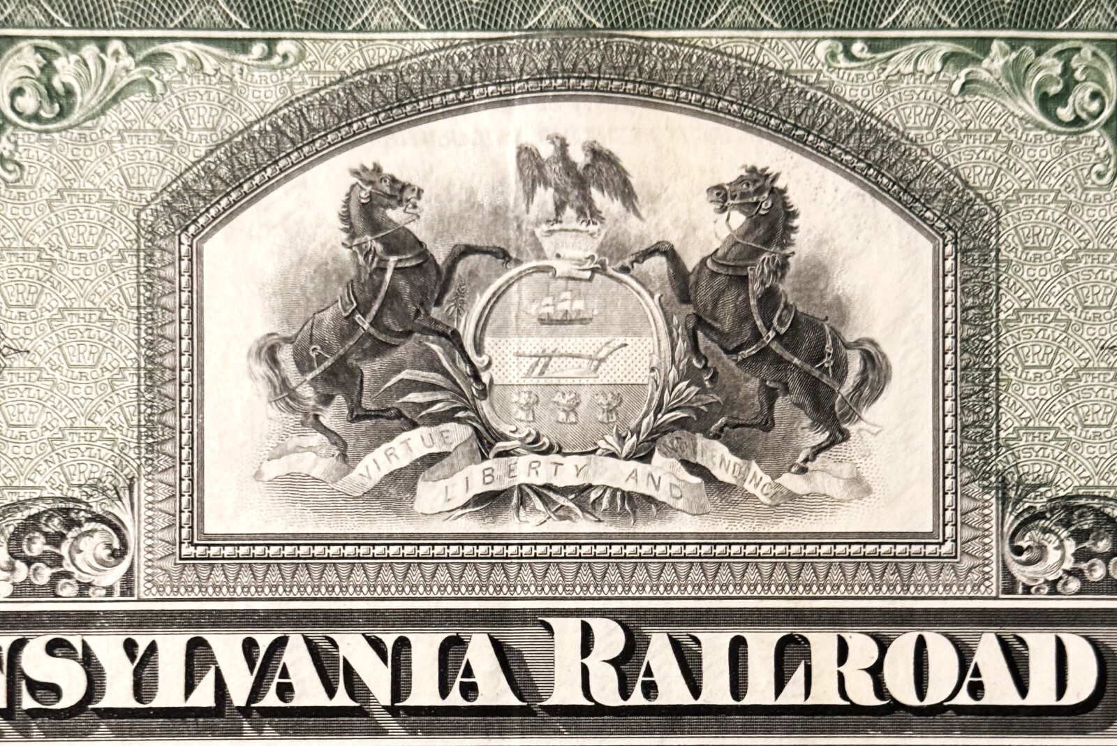 Vintage 1900s-1950s PA Railroad Stock Certificate 🚂 Pennsy Monopoly Icon