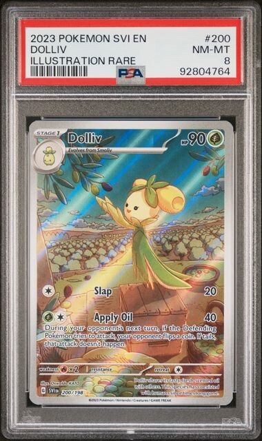 2023 POKEMON SVI EN-SCARLET & VIOLET 200 DOLLIV ILLUSTRATION RARE PSA NM-MT 8